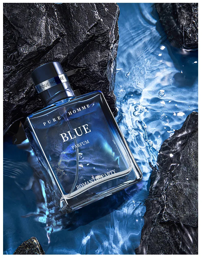 Man Perfumes Classic Pure BLUE Black EAU DE PARFUM Pheromone Perfume Azure Fragrance Body Spray for Men Gentlemen Attract Women