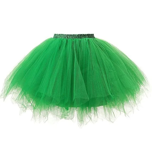 Women's Tutu Skirt 50s Rockabilly Petticoat Ballet Underskirt Elastic High Waist Ballet Skirt Dance Dress Costume Party Skirt