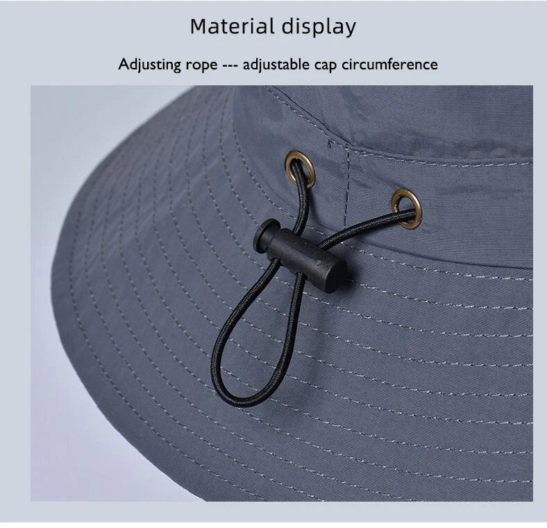 Panama Men And Women Spring Summer Waterproof Bucket Hat Fishing Mountaineering Sunshade Bucket Hat Outdoor Sports Fashion Cap