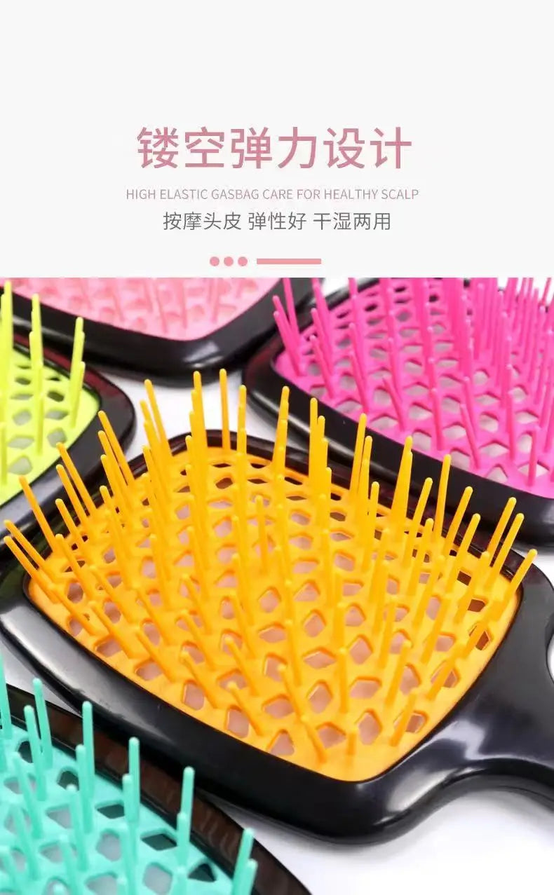 1 piece anti-static tangled hair comb hair massage brush hollow out curly hair brush hair salonhair salon tools