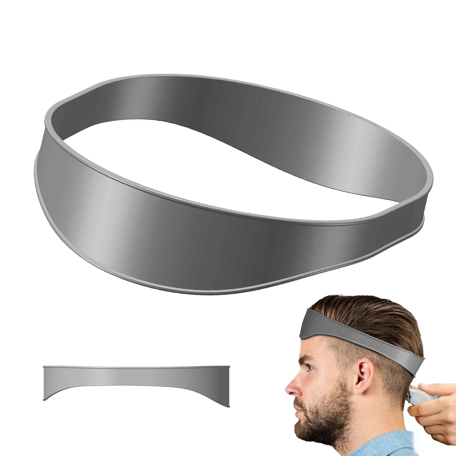 Fade Haircut Tool DIY Hair Trimming Home Haircuts Template Curved Headband Silicone Neckline Shaving Template Barber Supplies