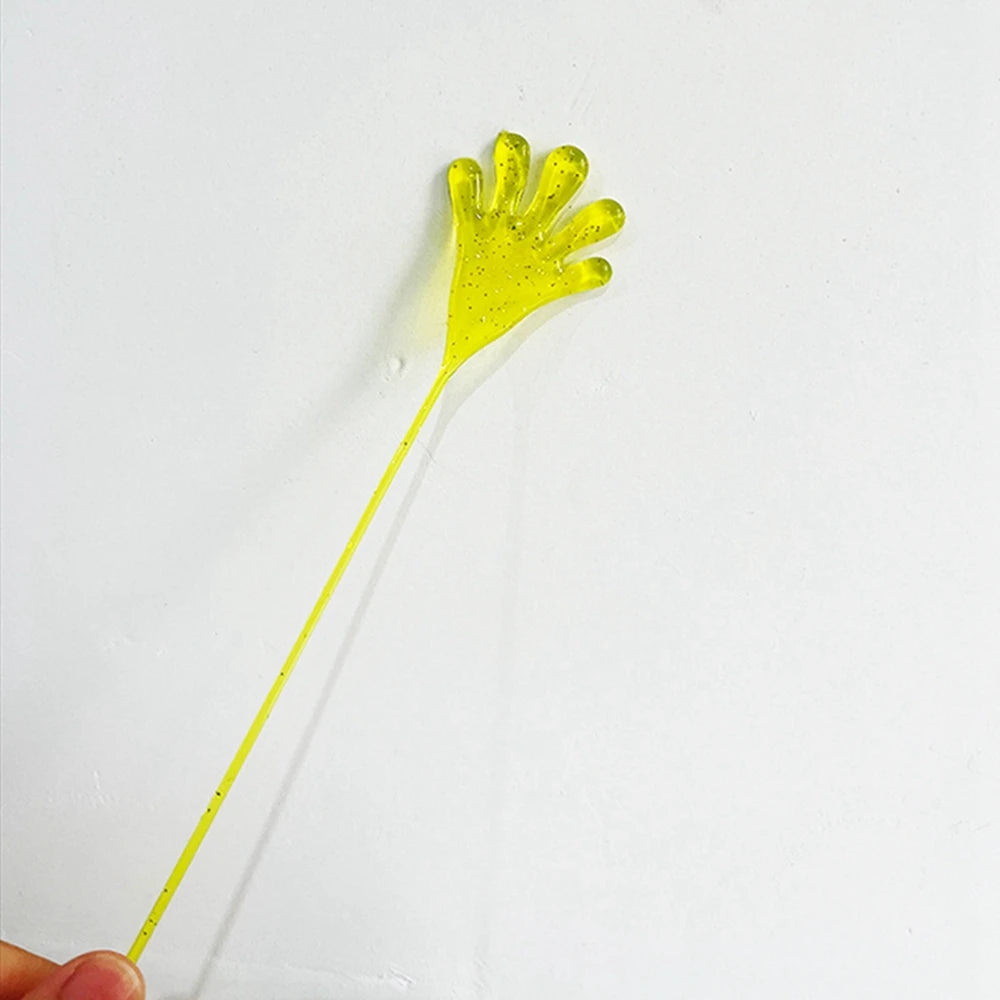 12PCS for Kids Adult Glitter Sticky Hands Mini Stretchy Stress Relief Sensory Toys Party Favors Supplies Goodie Bag Stuffers