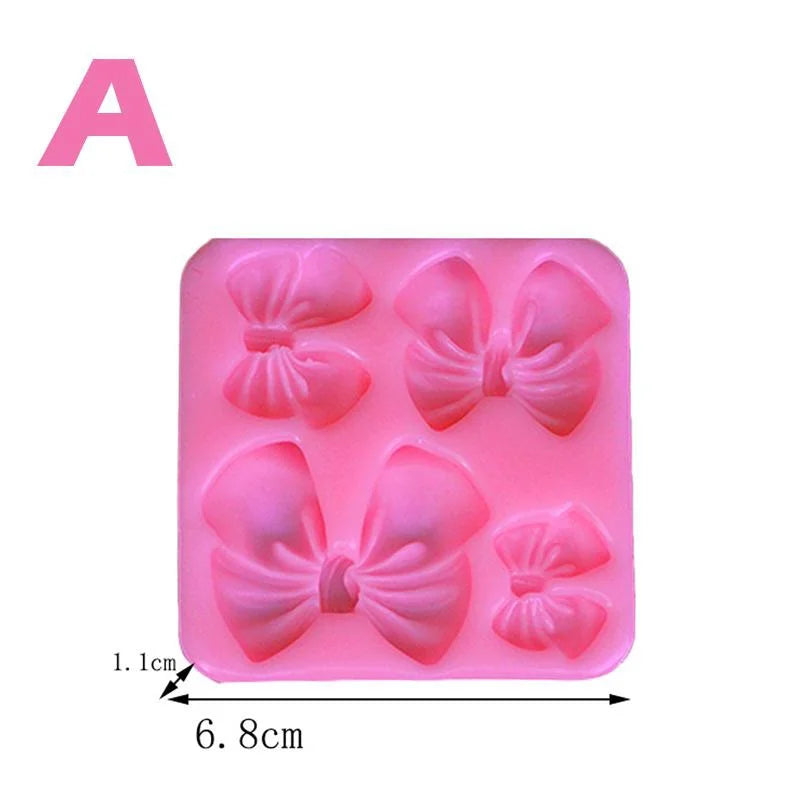 1 Pcs Cake decoration tools, pastry kitchen baking accessories, bowknot resin art mold, silicone mold