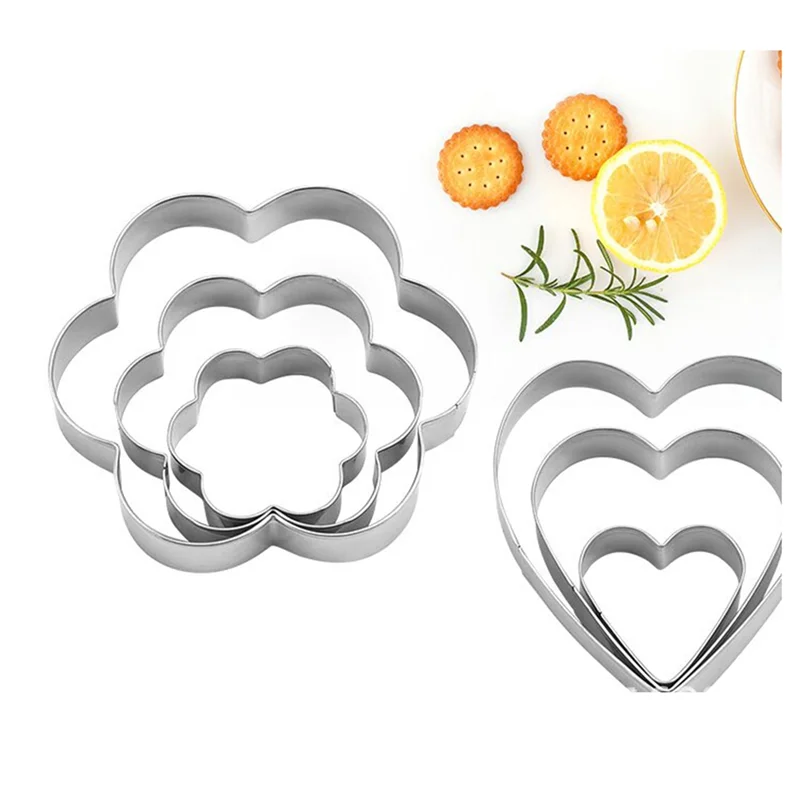 A36T-DIY Cake Decorating Tools,Biscuit Mould Portable Cake Fondant Mold Cookie Cutter Mold Kitchen Gadgets Baking Accessories