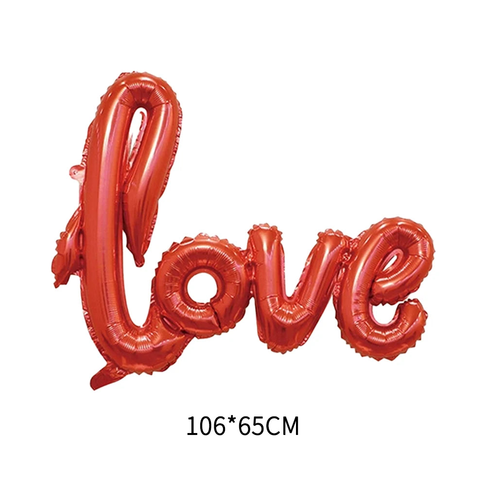 LOVE Letter Foil Mylar Balloon for Wedding Valentine's Day Anniversary Birthday Party Decor Background Arch wreath DIY Supplie