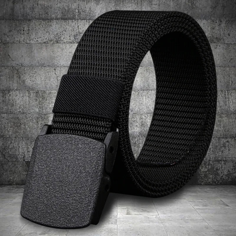 Men Belt 2023  Belts Adjustable Belt Men Outdoor Travel Tactical Waist Belt with Plastic Buckle for Pants 120cm
