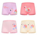 4 Pieces/lot Design Children's Girls Panties Cotton Soft Pretty Cartoon Unicorn Child Underwear for Girls Kids Boxer Breathable
