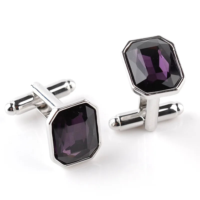 Mens Cufflinks For Suits Button Fashion Luxury Buckle Colorful Blue Red Pink Silvery Cufflinks For Mans Buckle Wedding Gift