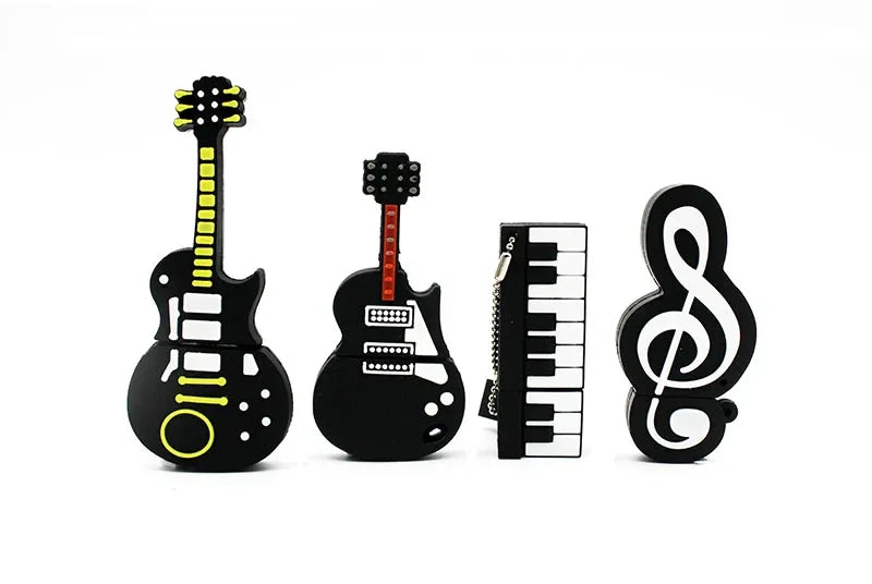 Cartoon Cle Usb Pendrive Guitar Piano Accordion USB Flash Drive  128GB 64GB 32GB 16GB 8GB 4GB USB 2.0 Memoria Stick Pen Drive