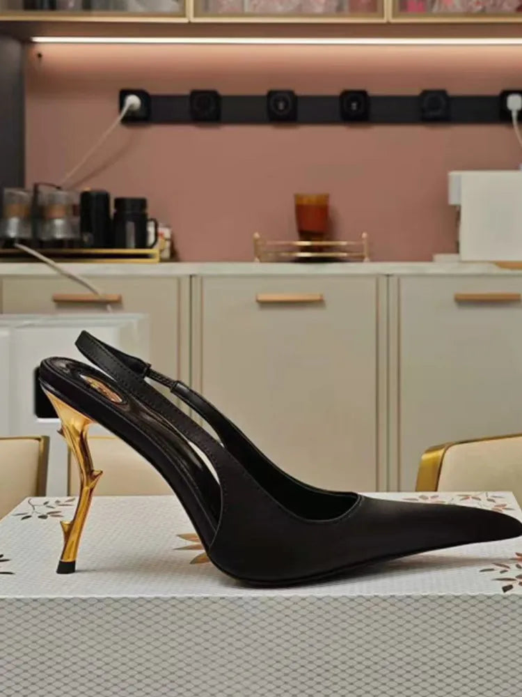 Summer high-heeled pointed women's sandals, European and American fashion runway parties, weddings, women's high heels
