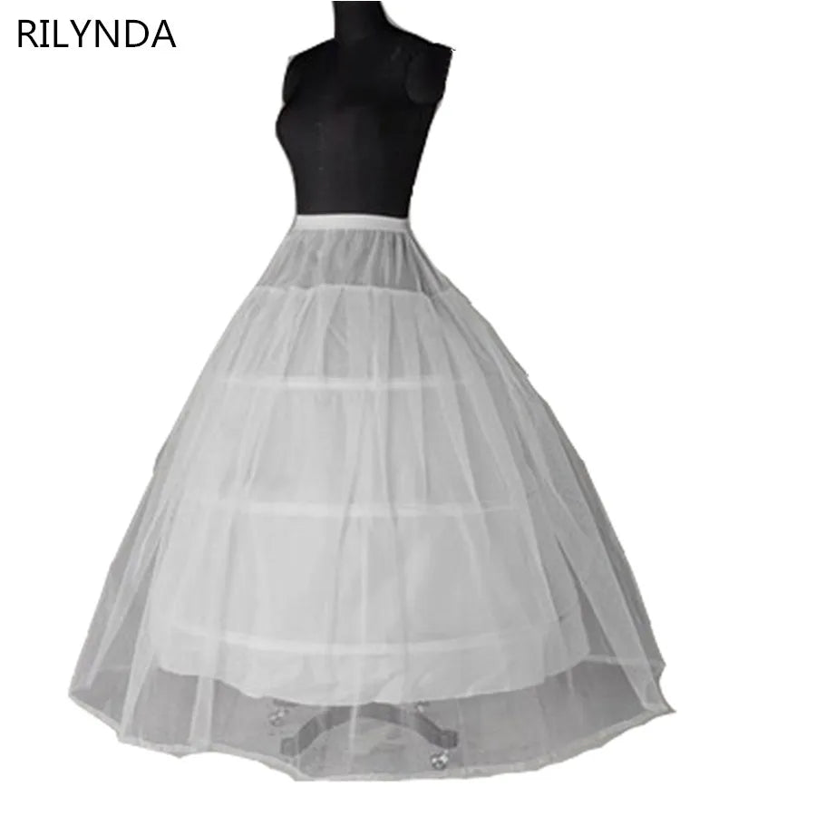 New Arrival 3 Hopps Ball Gown Petticoat Underskirt Wedding Bridal Dress Jupon Mariage Halka Rockabilly With Tulle