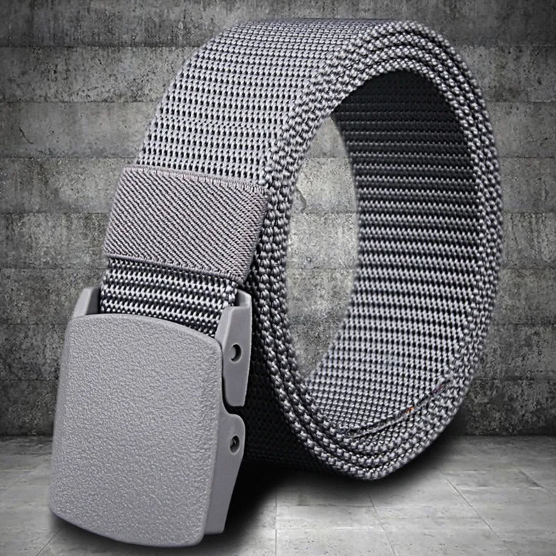 Men Belt 2023  Belts Adjustable Belt Men Outdoor Travel Tactical Waist Belt with Plastic Buckle for Pants 120cm