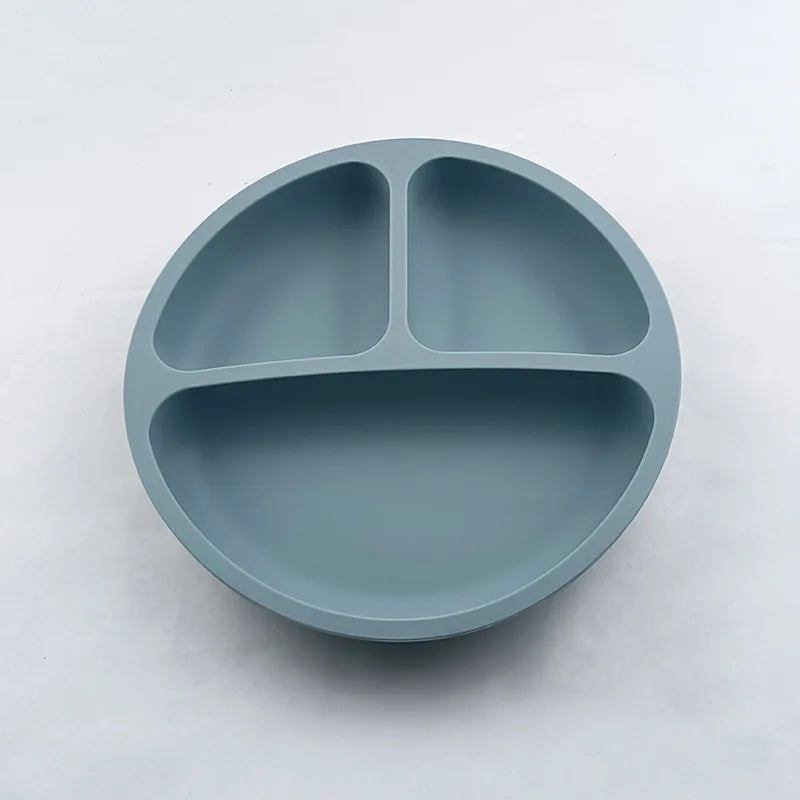 2023New Silicone Baby Dining Plate Cute Owl Children Dishes Suction Plate for Toddlers Kid Training Feeding Sucker Bowl BPA FREE