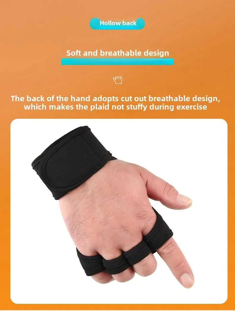 Weightlifting Training Gloves for Men Women Fitness Sports Body Building Gymnastics Gym Hand Wrist Palm Protector Gloves