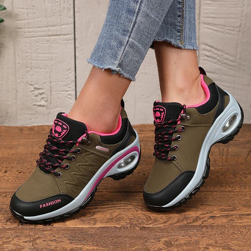Women's Sports Shoes - Lightweight Comfortable Stylish High-quality Design 2025 Thick Sole  Cushion Walking and Jogging Shoes