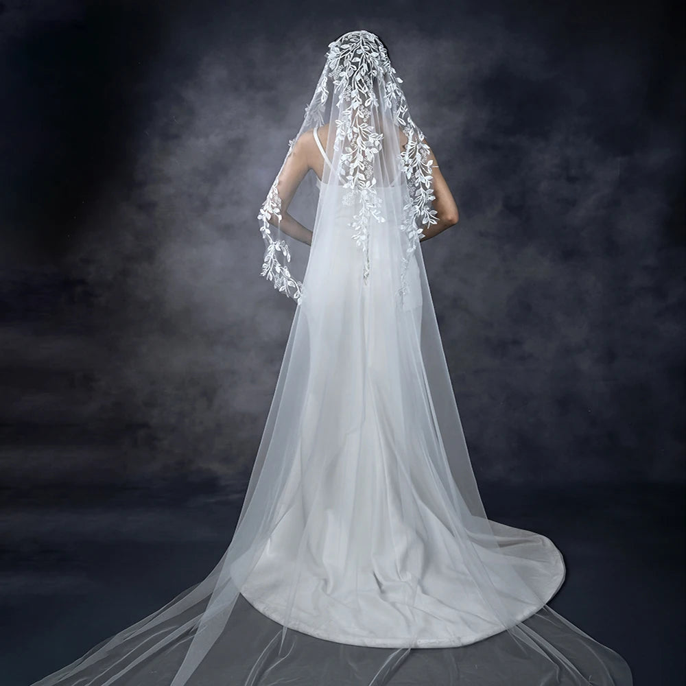 Wedding Bridal Veil Long 1 Layer Veil with Comb Elegant Wedding Accessories Velos De Novia voile de mariee VP115