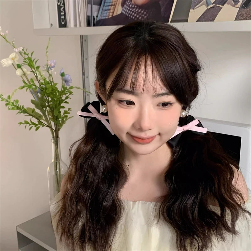 Korean Bow Headwear Sweet Girl Bowknot Princess Hair Clips Kids Bangs Clips Hair Accessories for Girl