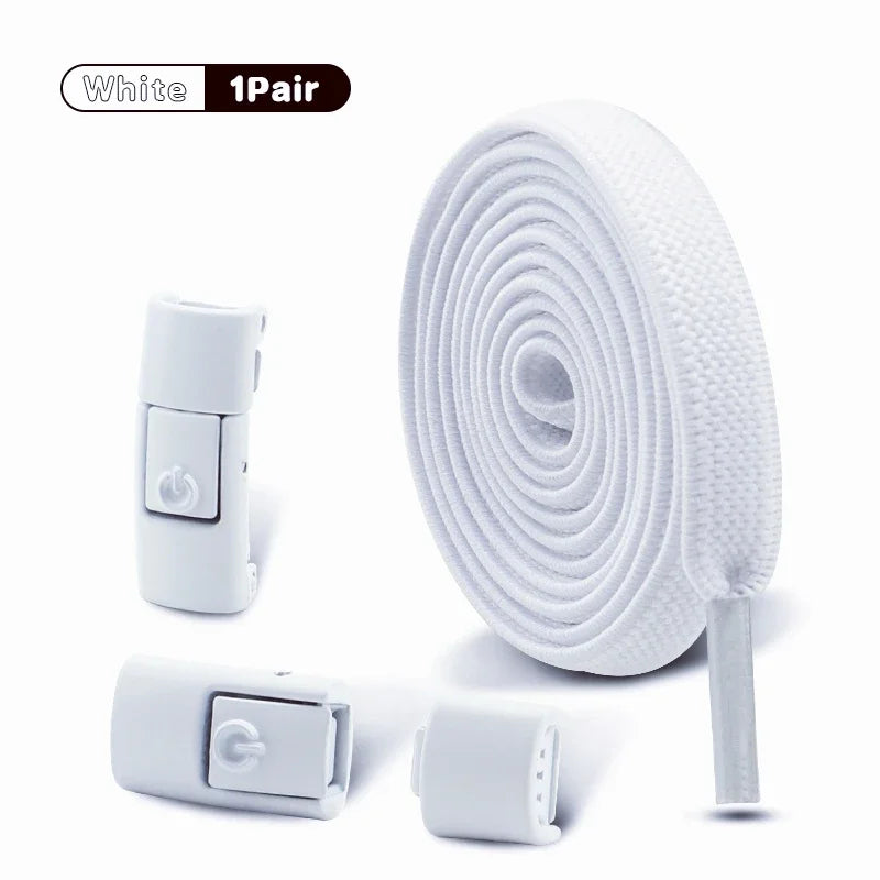 No Tie Shoe Laces Outdoor Sports Shoelaces Without Ties Elastic Laces Sneakers for Kids Adult Unisex Shoelace Shoes Accessories