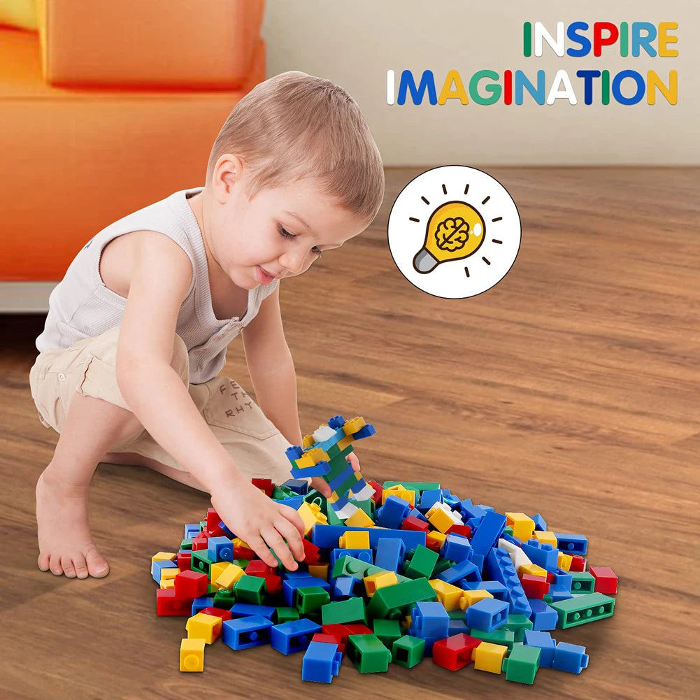 1000/500/300pcs Building Blocks City DIY Creative Building Blocks Compatible Building Blocks Large Base Plate Educational Child