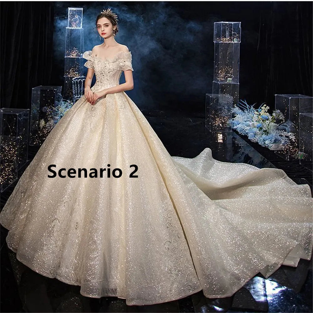 Original Underskirt New 6 Steel ring 110cm Long Oversized Wedding Dress For Brides With Floor Length Dress Support Adjustable Fi