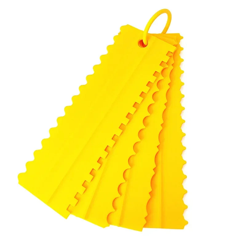 DIY Baking Tools 4pcs/set Cream Scraper PP Cream Smoother Pastry Icing Combs Spatulas Bakery Accessories  Cake Decorating Comb