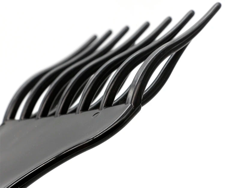 1PCS Black Insert Afro Hair Comb Plastic Wide Teeth Pick Hair Fork Comb Salon Professional African Styling Hairdressing Tool Men