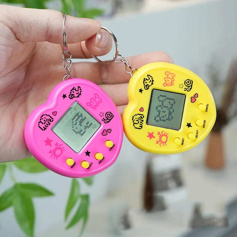 1PCS Transparent Electronic Pets Game Handheld Game Console Toy Virtual Cyber Digital Pet Pixel Funny Gift Play Toy