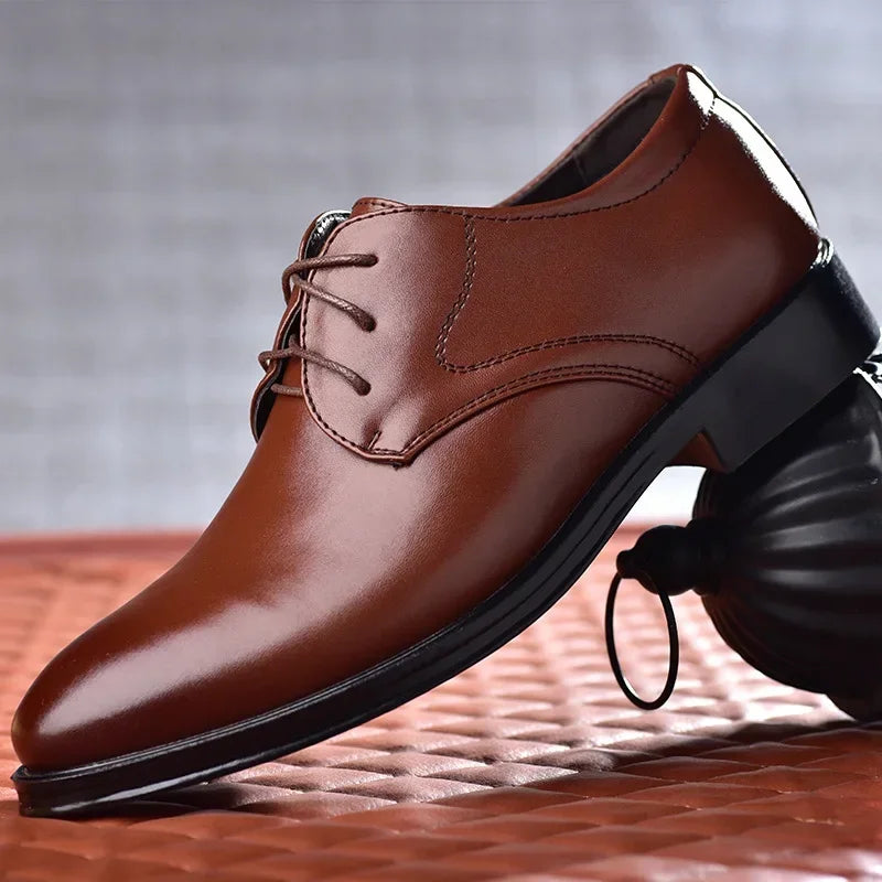 Customizable New Hot Selling Man Formal Black Leather Men Lace Up Oxfords Business Casual Shoes Tailor-made Suits MNX002069