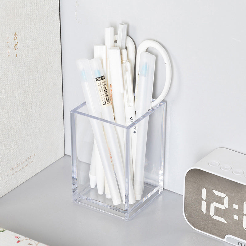 Make Up Organizer Plastic Makeup Brush Pot Storage Acrylic For Cosmetics Holder Desk Cosmetic Storage Container