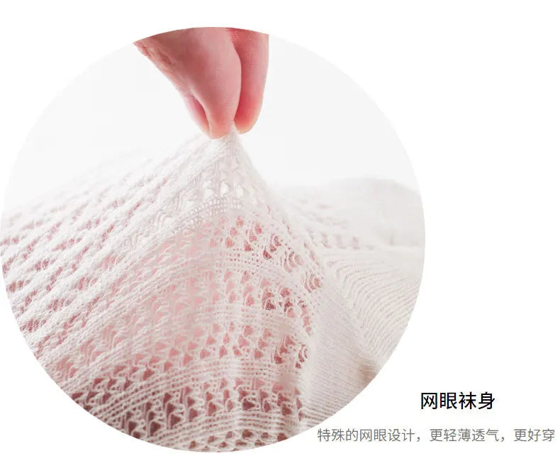 Simmer Spring Mesh Thin Cotton Korean Bow White Stockings Baby Princess Knee High Long Socks with Lace Ruffles for Newborn Girls