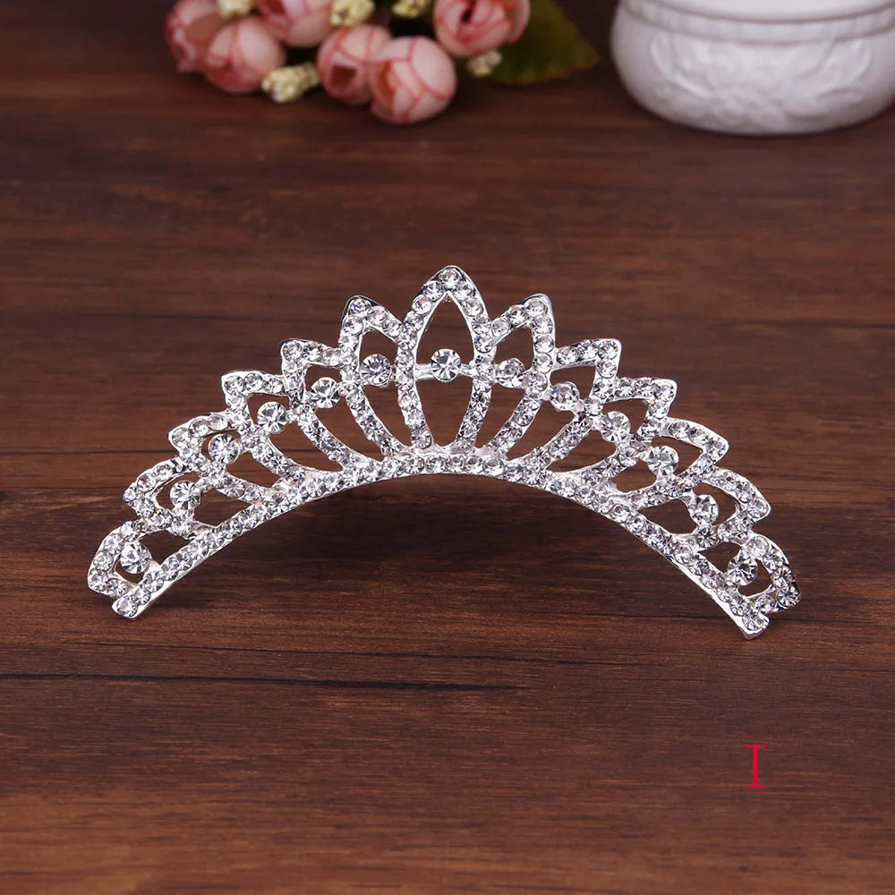 Bridal Stylish Tiara Shiny Crown Sweet Hair Comb Wedding  Jewelry Fashion Accessories Hair  Styling Accessories Headwear