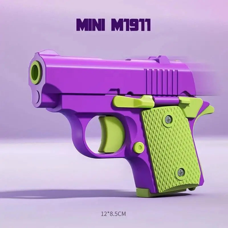 1PC Kids 3D Mini Model Gun 1911 Pistols Hand Toy Pistols For Boys Kids Toy Bullets No Fire Rubber Band Launcher Collection Gifts