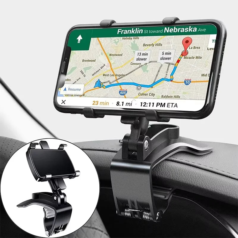 Universal 360° Rotation Car Phone Holder Stand Car Dashboard Clip Mount GPS Navigation Bracket For iPhone Samsung Xiaomi Huawei