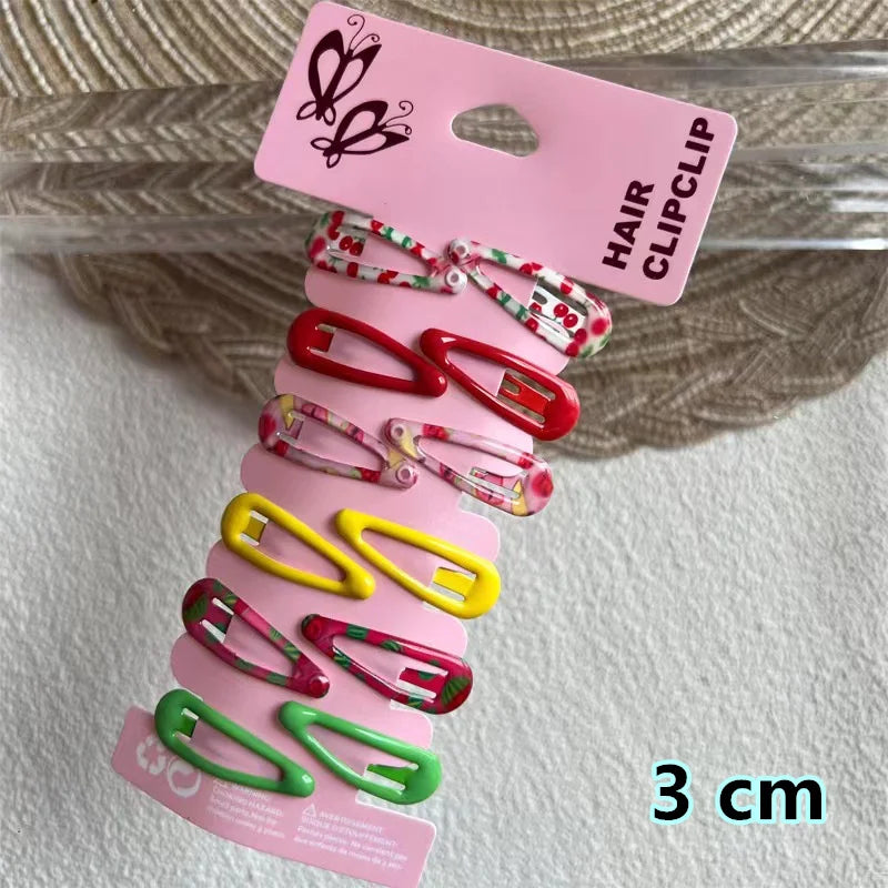 2025 New Cartoon Cute Printed Hairpins Set Women Girls Child Hairgrips Hair Clips Pins Barrettes Accessories Hairclip Headdress