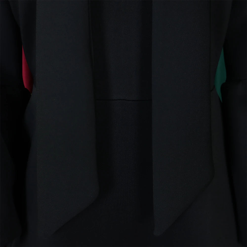 Elegant Dresses for Women Bow Collar Full Sleeve High Waisted A Line Mid Calf Luxury Female Birthday Party Dinner Vestidos Mujer