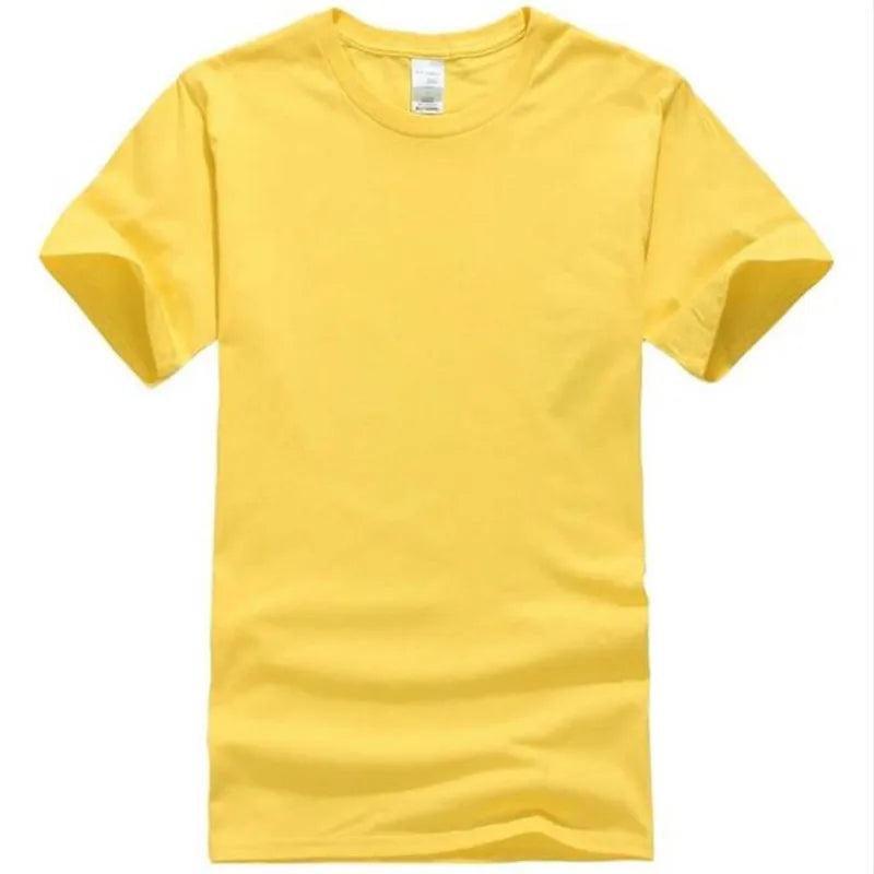 Summer 100% Cotton T Shirts Mens Casual Short Sleeve Solid Cotton Crew Neck Soft T-Shirts Basic Men's Loose Fit Tee Shirt Tops
