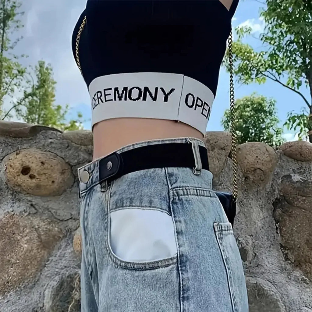 Trendy No Buckle Elastic Waist Belt For Men - Adjustable And Comfortable Solution For Jeans , Ideal Choice for Gifts