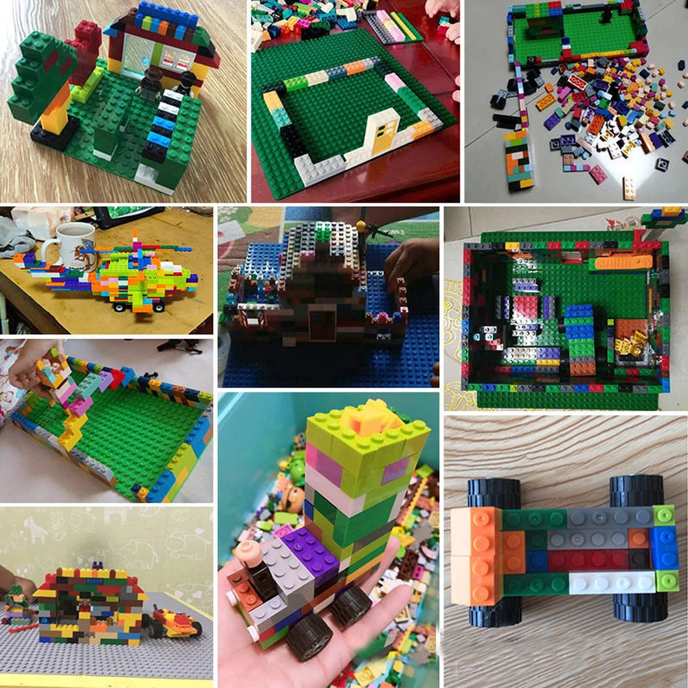 1000/500/300pcs Building Blocks City DIY Creative Building Blocks Compatible Building Blocks Large Base Plate Educational Child