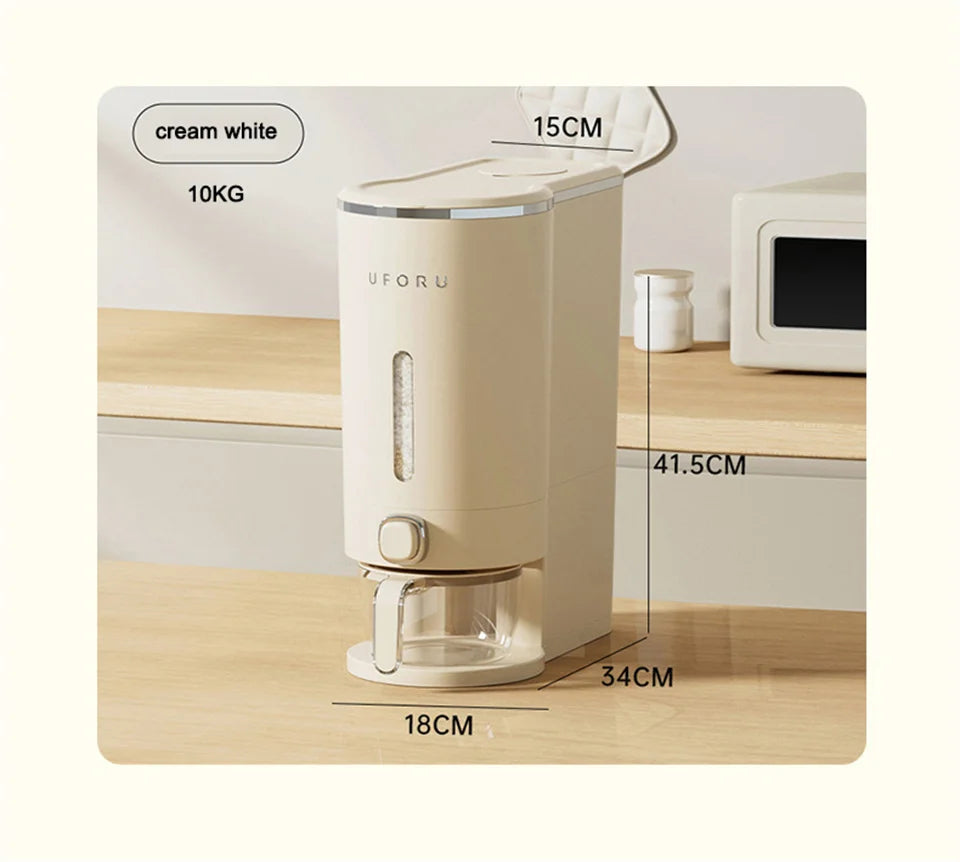 Sealed Rice Bucket Sealed Moisture Proof Rice Dispenser With Cup Grain Powder Boxes Storage Food Cereal Container