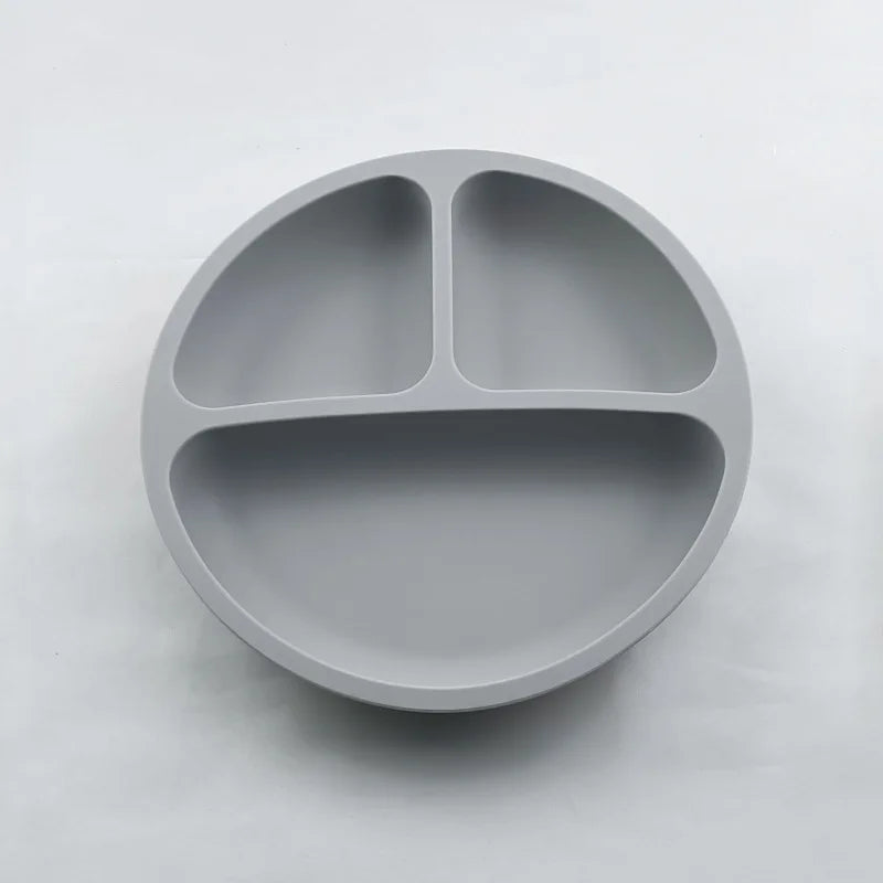 2023New Silicone Baby Dining Plate Cute Owl Children Dishes Suction Plate for Toddlers Kid Training Feeding Sucker Bowl BPA FREE
