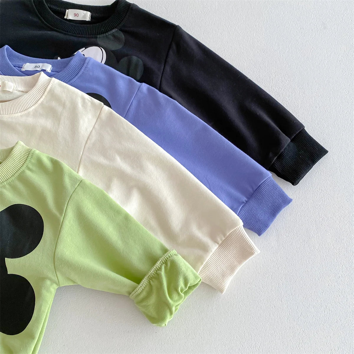 Cartoon Pattern Baby Girls And Boys Long Sleeve Suit Toddler Sweatshirts Outfits Spring Autumn Children's Clothes Tracksuits