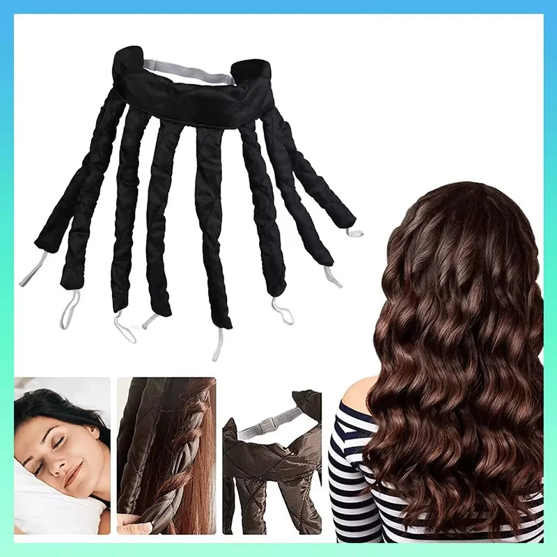 Heatless Curling Rod Headband for Lazy Hair - Silk Ribbon Soft Wave Formers for Sleeping No Heat Curls