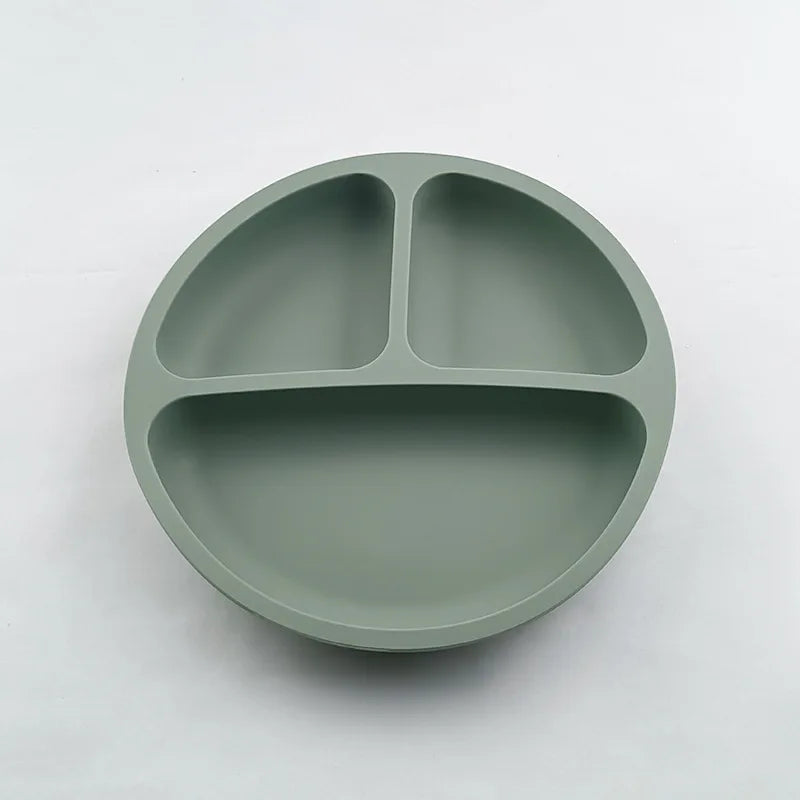 2023New Silicone Baby Dining Plate Cute Owl Children Dishes Suction Plate for Toddlers Kid Training Feeding Sucker Bowl BPA FREE