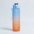 900ml Leakproof Water Bottles with Times To Drink and Straw Motivational Drinking Sports Water Bottle for Fitnes Gym Outdoor