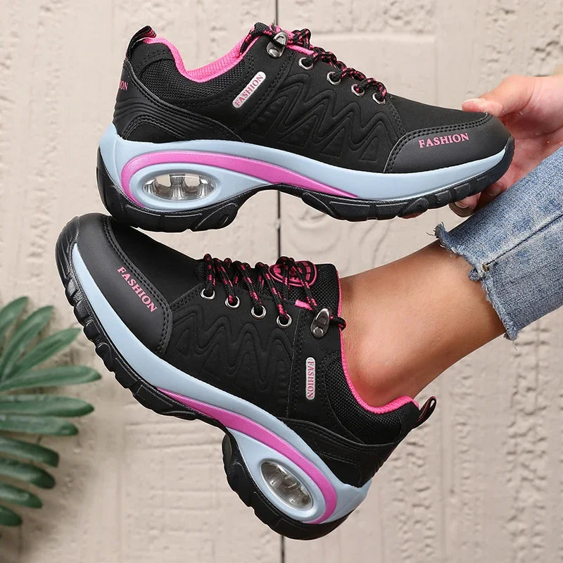 Women's Sports Shoes - Lightweight Comfortable Stylish High-quality Design 2025 Thick Sole  Cushion Walking and Jogging Shoes