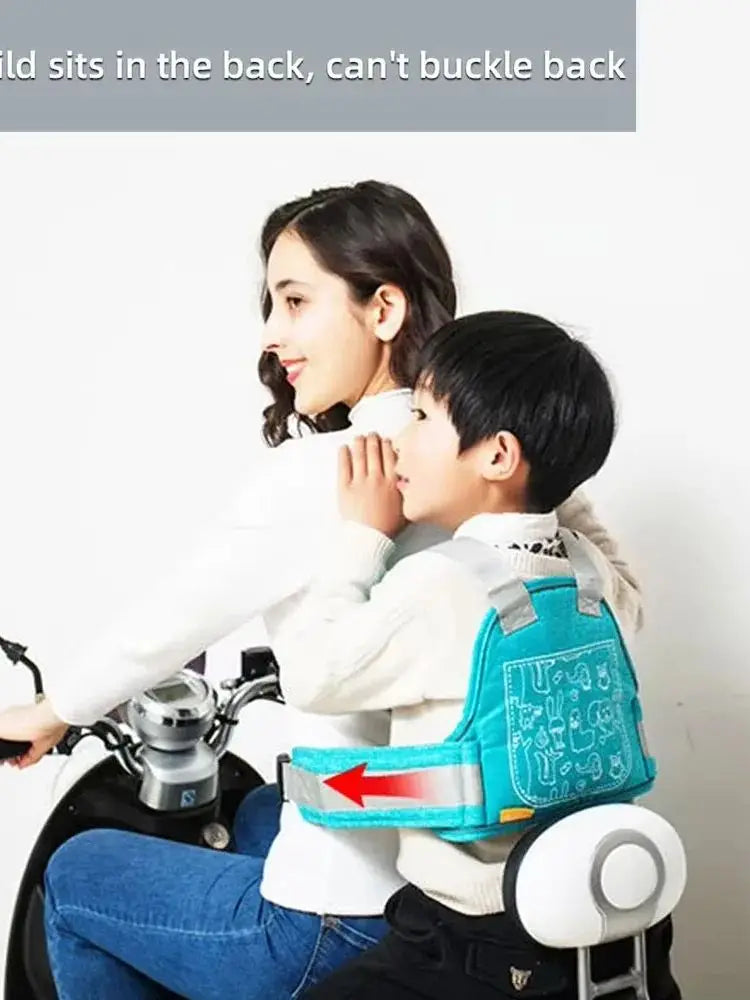 Children's Motorcycle Security Belt Electric Cycling Strap Seat Belt Protection Straps Anti-fall Belt Adjustable Bandage