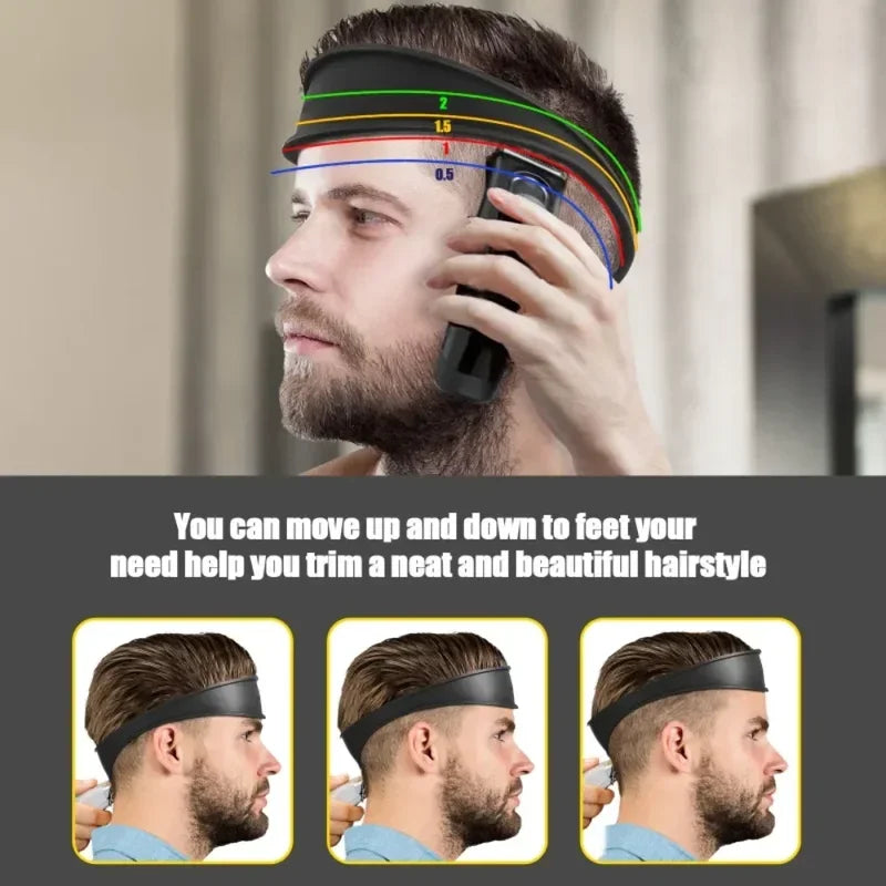 Fade Haircut Tool DIY Hair Trimming Home Haircuts Template Curved Headband Silicone Neckline Shaving Template Barber Supplies