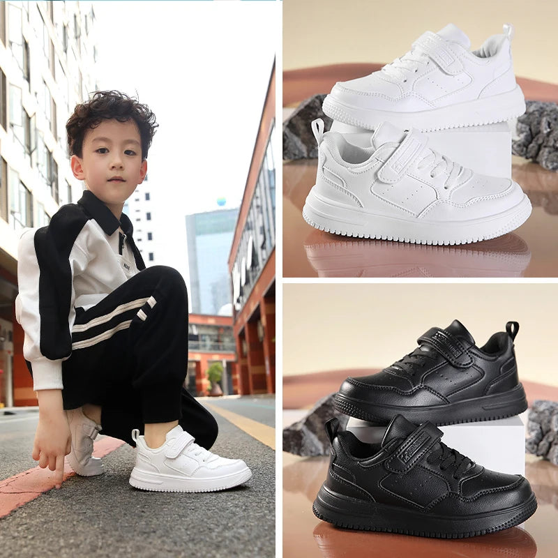 Children's Sneakers Kids Fashion White Sports Casual Shoes Boys Girls Non Slip Tennis Outdoor Comfortable Walking Footwear