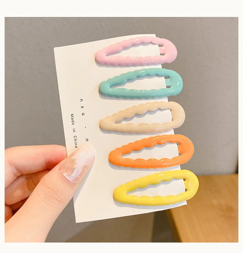 Korean Wave Candy Color Hair Pin Kawaii Simple Basic Hair Clips for Children Headwear Headdress Girls Kids Hair Accessories