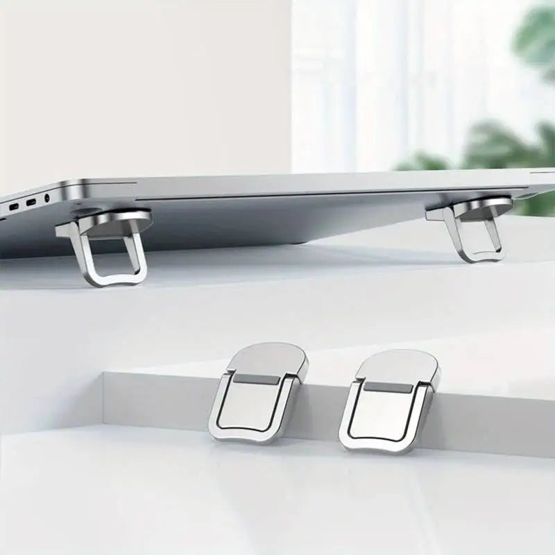 2PCS Mini Laptop Stand for Desk, Keyboard Stands, Portable Laptop Stand Foldable, Sleek Computer Notebook Holder